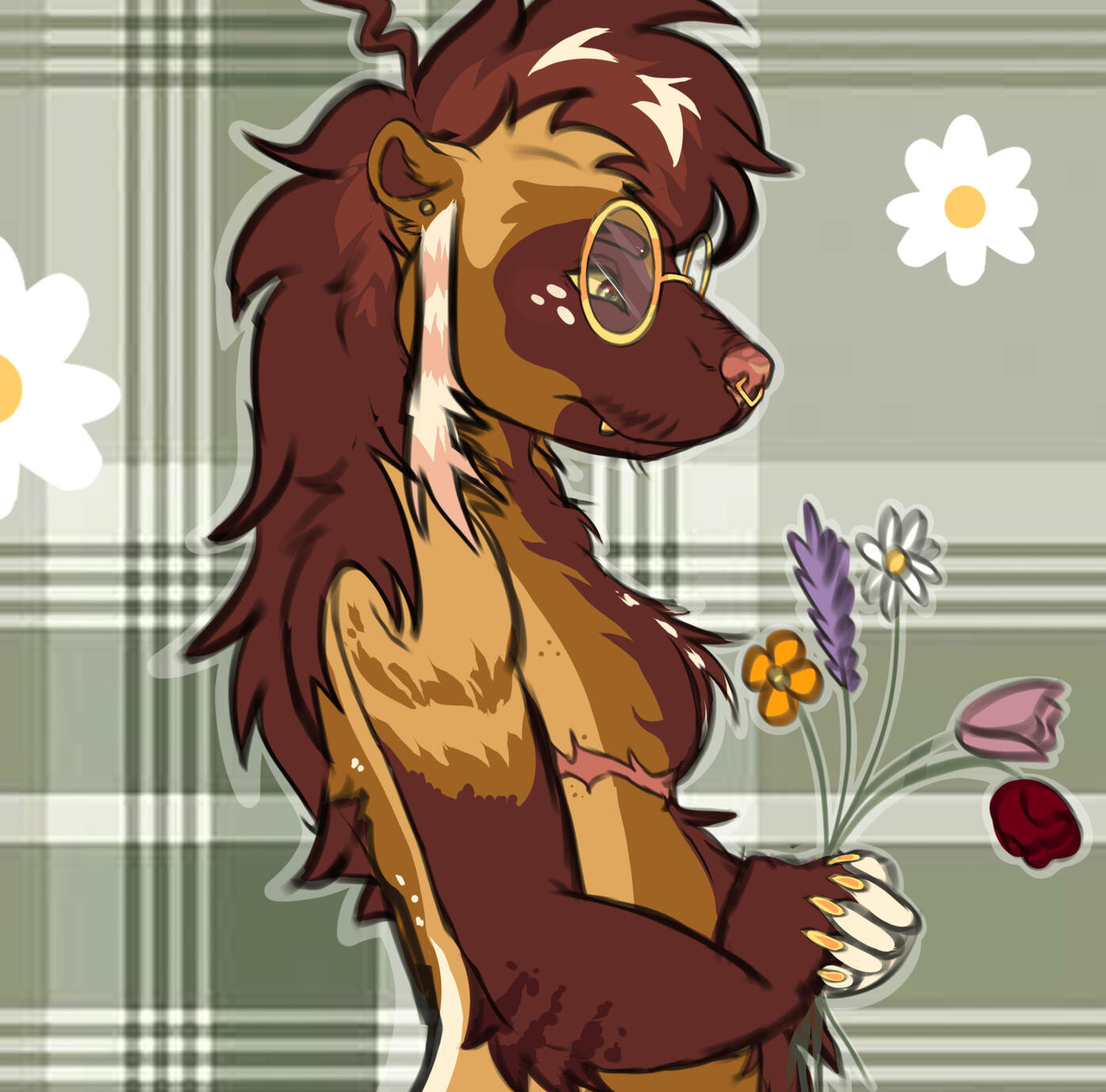 Wolverine With Flowers